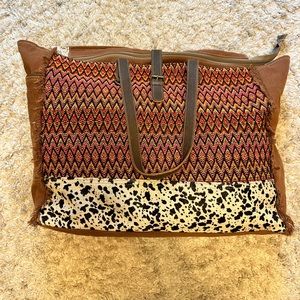 Myra Weekender Tote Bag - Pink/Dalmation Print